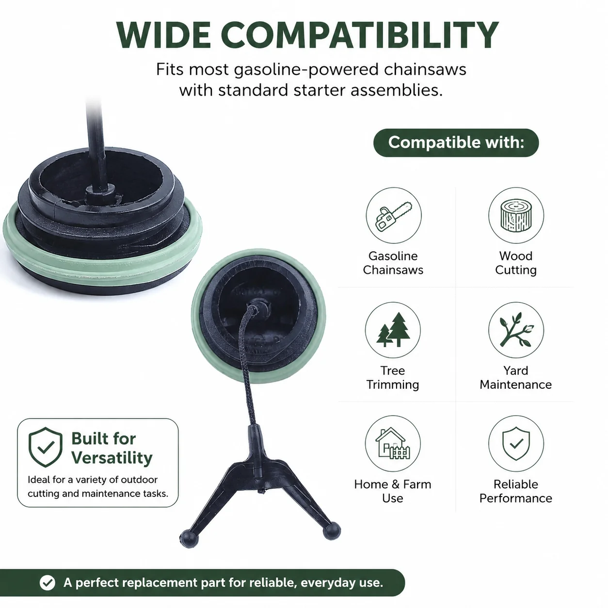 2Pcs Fuel Tank Cap Oil Cap Green Rim Replacement For Husqvarna 181 261 262 357XP 445 460 375 375K 537215202 537 21 52 02 Parts view 3