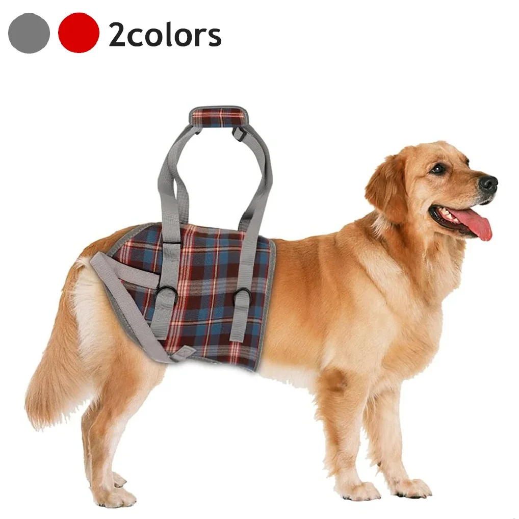 

Dog Support Harness For Back & Front Legs Lift Rehabilitation Adjustable Portable for Help Weak Injured Old Disabled Dog Walking