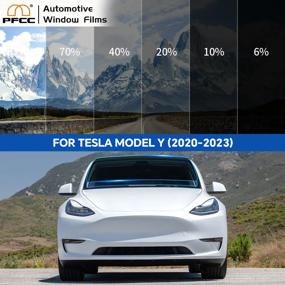 

for Tesla Model Y 2020 2021 2023 Car Sticker Quality High Heat Resistant Car glass Solar Tint Window Films 99% UV Protective