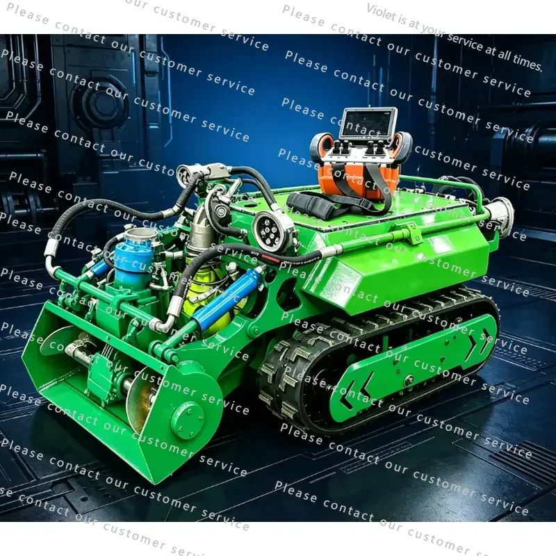 Wireless Remote Crawler Sewer Cleaning Tracked Pipeline Dredging Machine For Blocked Sewage Pipe Clearing