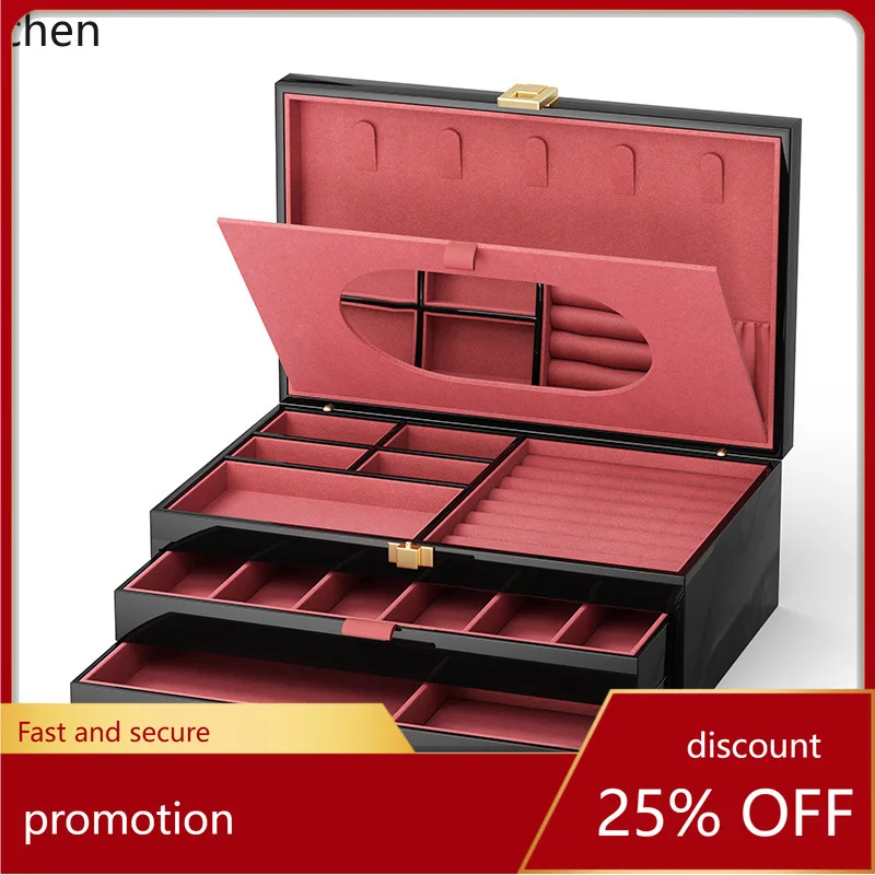 

ZML jewelry box multi-layer flip-top jewelry storage box packaging box