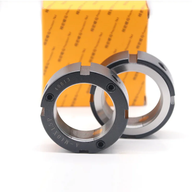 A-type axial three-point precision locking nut screw bearing shaft tightening nuts 16/18/24/40/60 * 1.5/2.0P Axial locking nut