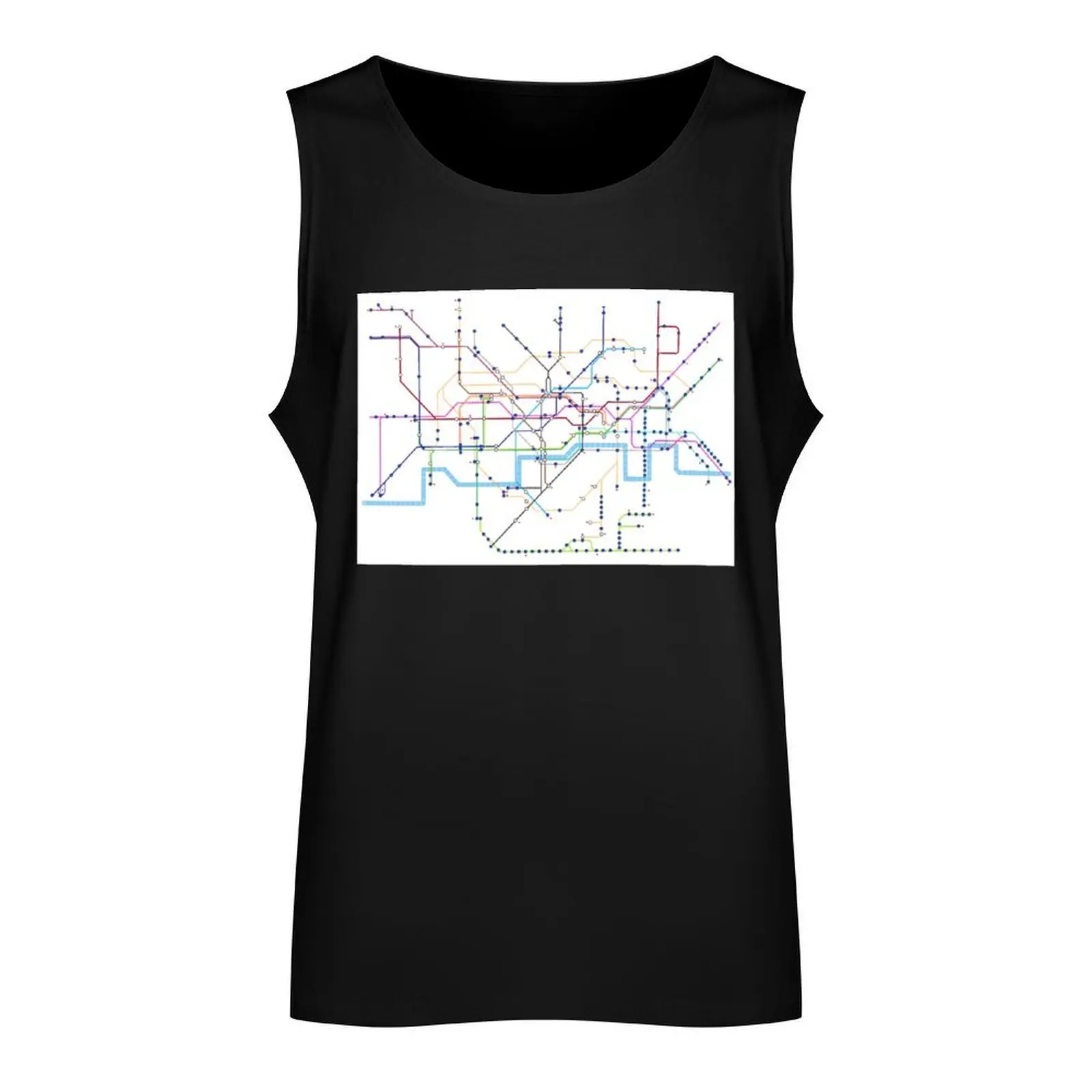 Spirograph London Underground Map Tank Top Body man sleeveless shirts