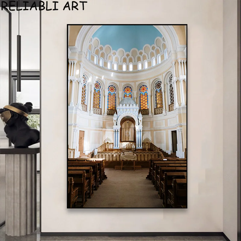 Islamic Style Mosque Architecture Landsc Poster and Prints Canvas Painting Wall Art Pictures For Living Room Home Decor No Frame