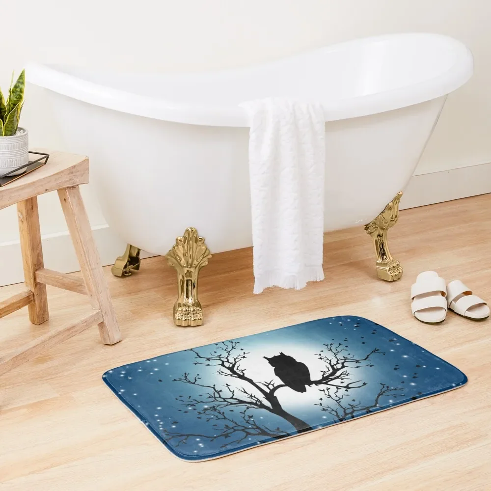 

Night Owl Bath Mat Bathroom Foot Carpet For Bath DoorFor Entrance Door Mat
