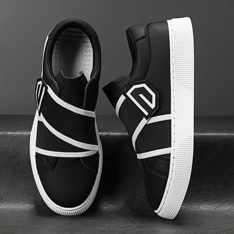 New Men Business Casual Shoes Fashion Anti Slip Outdoor Sneakers Comfortable Wear-resistant Walking Shoes Leather Walking Shoes image 2