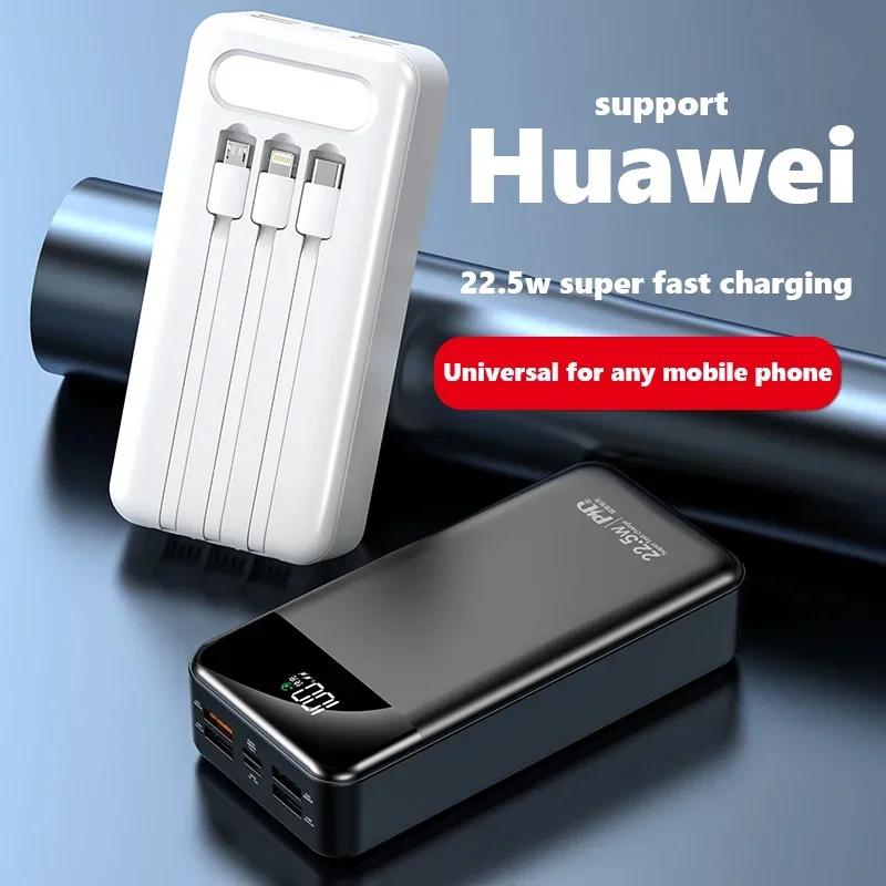 100000 Ma high-capacity charger with digital display comes with its own line pd22. 5W super fast charging mobile power supply