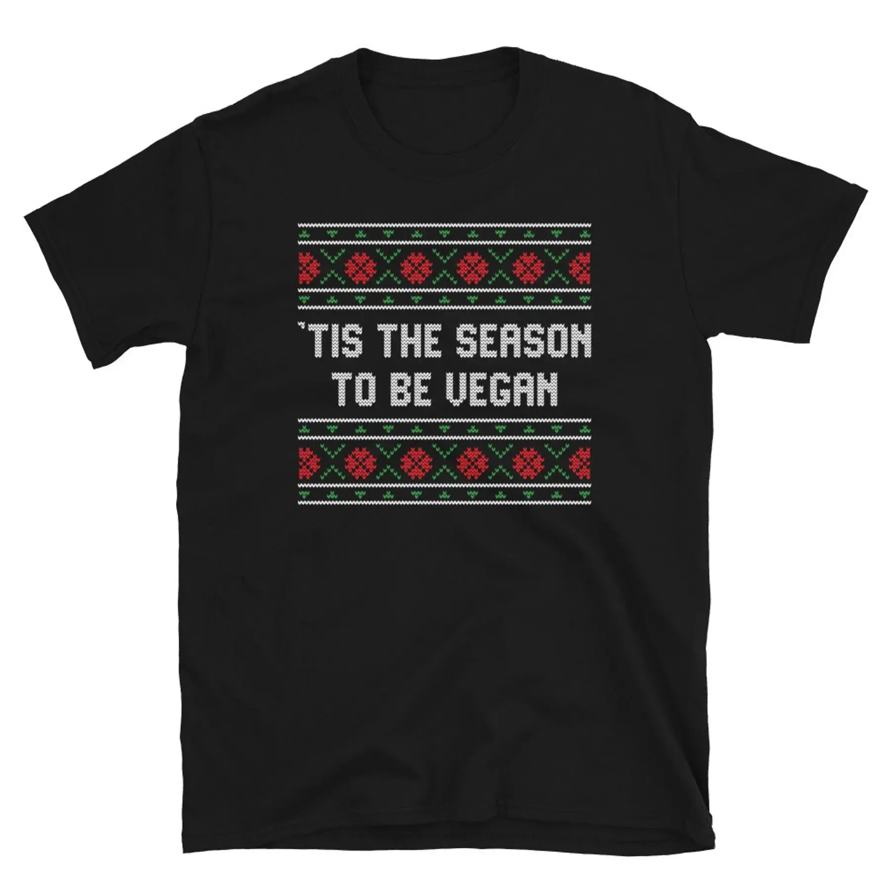 

Футболка унисекс с короткими рукавами Tis the Season To Be Vegan Ugly Christmas Style