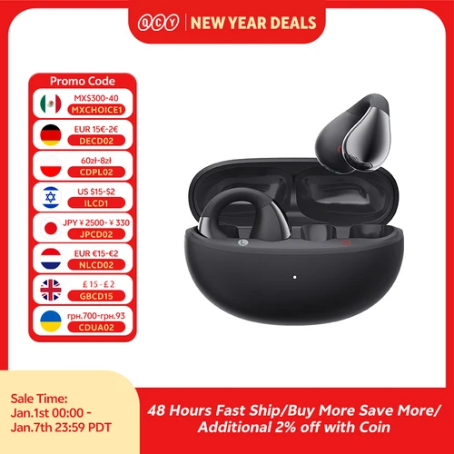 Imagen 1 del producto QCY Crossky C30 auriculares con Clip para la oreja Bluetooth 5,4 inalámbricos de oído abierto deportes TWS auriculares de doble conexión