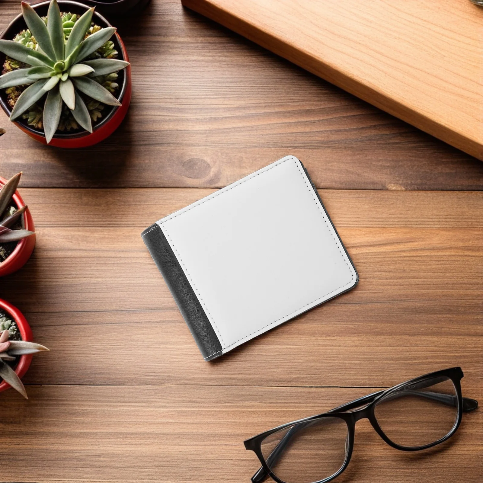 

Sublimation Wallet Blanks for Men PU Folding Blank Billfold with Clear Window for Heat Transfer DIY Printing Card Holder