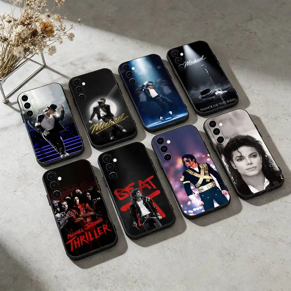 Singer m-Michael j-Jackson Thriller Phone Case For Samsung GalaxyA13,21s,22,31,32,52,53,71,72,73,Soft Black Cover