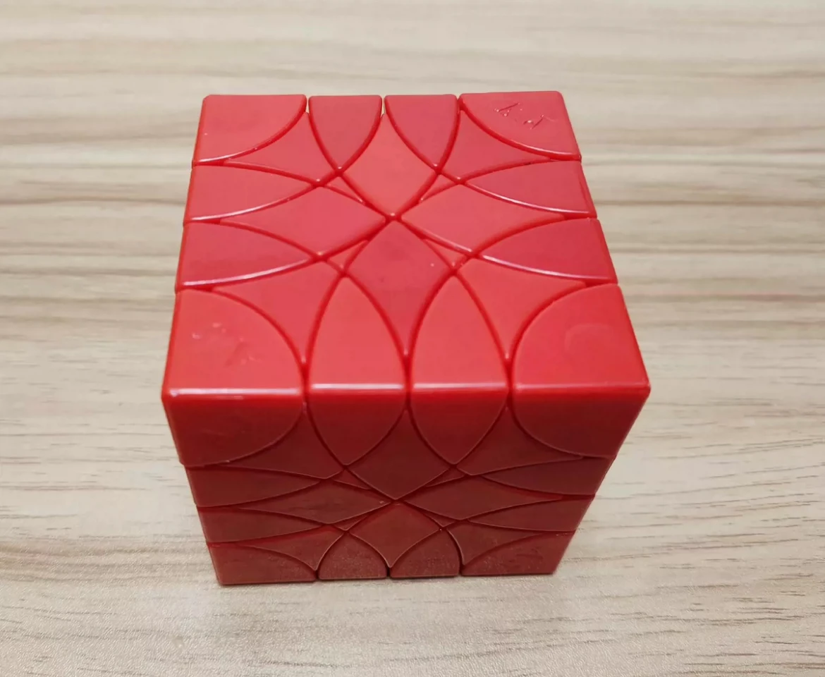 Edição limitada AJ Red Cotton Curvy Dino Magic Cube, hexaedro quadrado, Cubo Magico profissional, Puzzle Toy para crianças