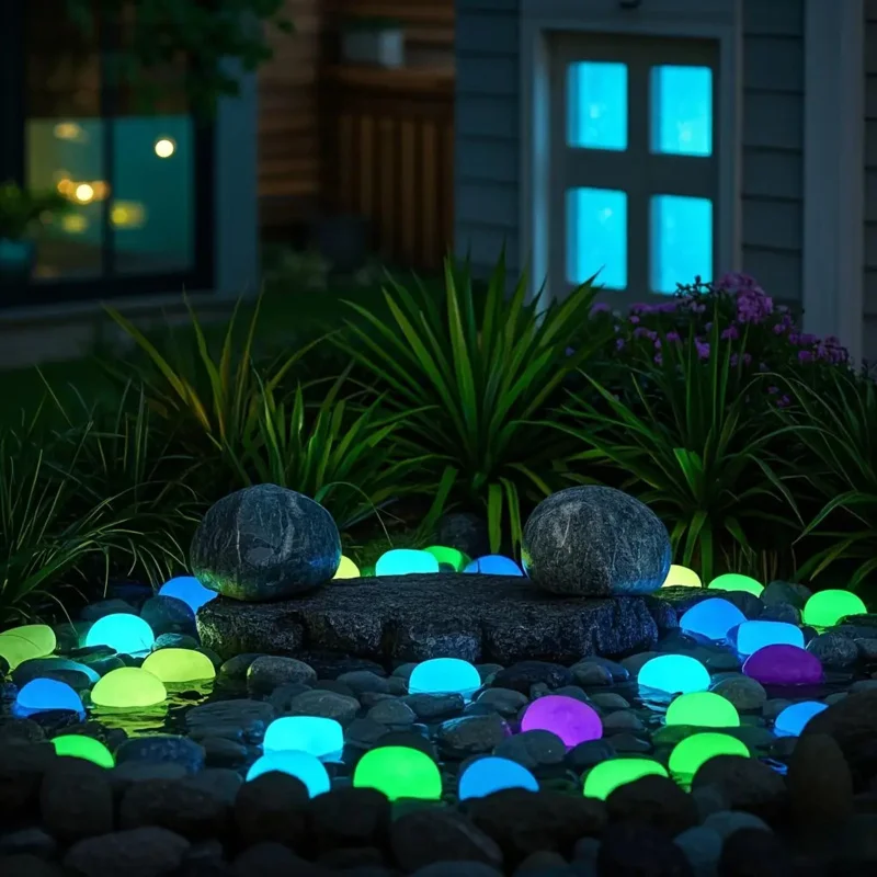 ，Each stone is approximately [number] in diameter1.77Inch，Perfect for enhancing outdoor spaces、Garden、Yard、Terrace、Fish Tank、Cha