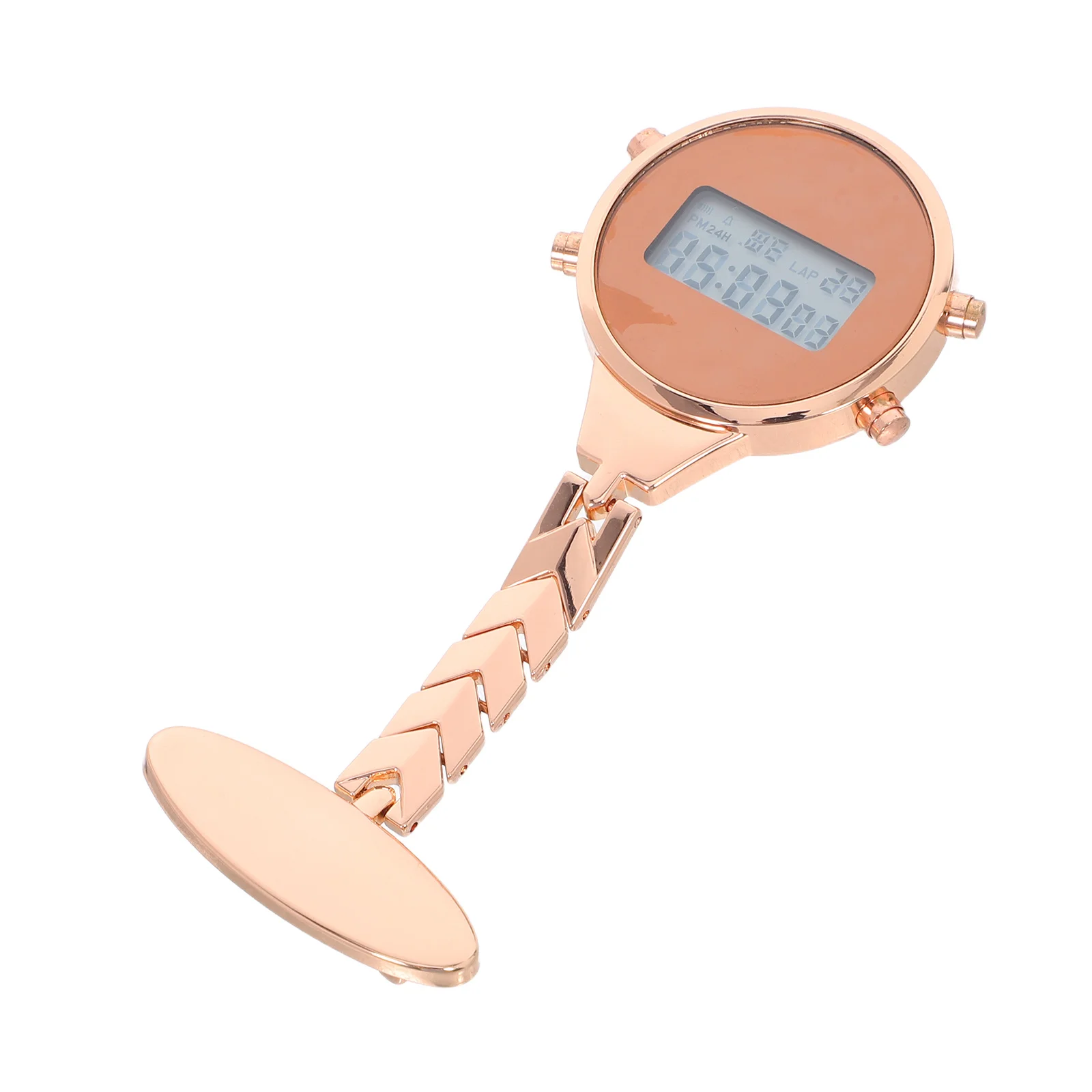 

Electronic Nurse Watch Digital Display Lapel Pin Badge Fob For Women Men Portable Alloy Chest Health