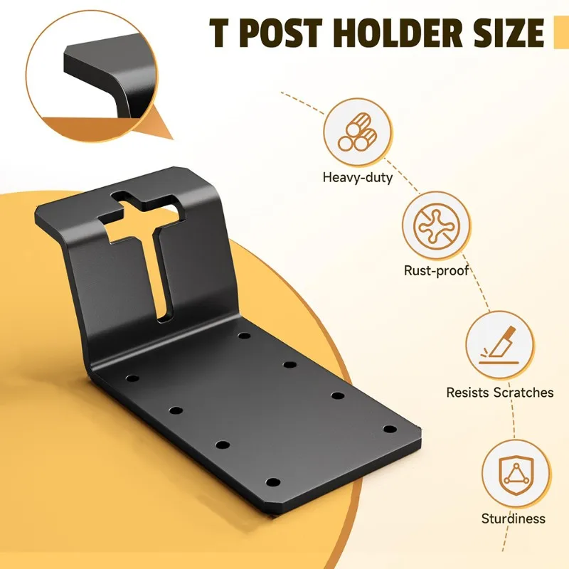 75sto-t-post-bracketfor-wood-fence-6-pieces-for-sign-mount-hardware-t-post-hanger-for-birdhouse-mailbox-camera