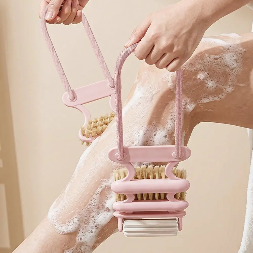 2-in-1 Rubbing Back Strip Double-sided Extended Back Scrubber Massager Widening Reusable Back Shower Strap Shower