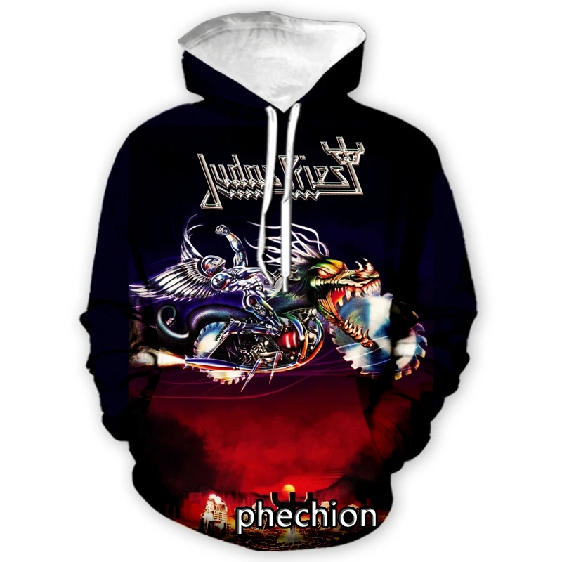 phechion New Men/Women Judas Priest Rock Band 3D Printed Clothing Long Sleeve Fashion Sweatshirt Hoodies Sport Long Pants Z70