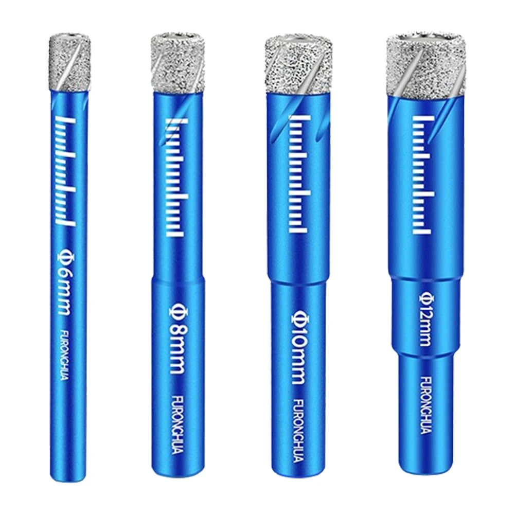 6/8/10/12mm Brazed Diamond Dry Drill Bits Hole Saw Cutter for Granite Marble