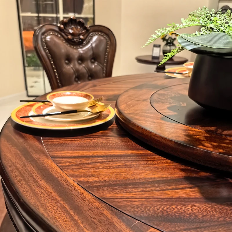 

Good Service High Quality Custom Dining Room Furniture Modern Luxury Wood Kitchen Round Dining Table