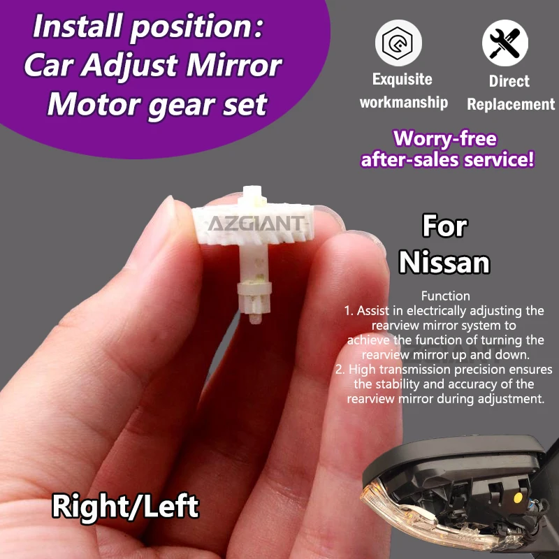 

For Nissan Altima/Sentra/Rogue/Murano/Armada SE SV SL Car Exterior Mirrors Adjusting Unit With 22T gear long service life tool
