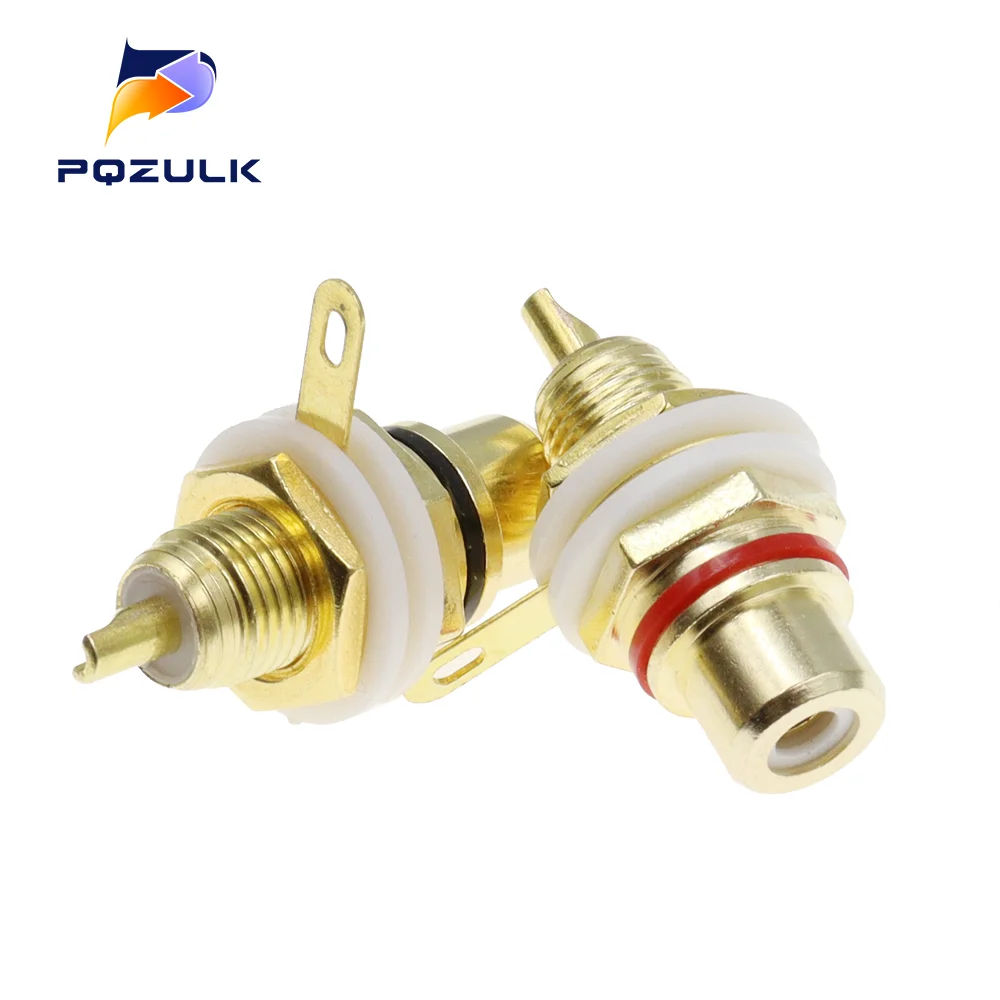 1Pair RCA Female Socket Connector Chassis Panel Mount Adapter Audio Terminal Plug 3.5MM Plug AV Plug