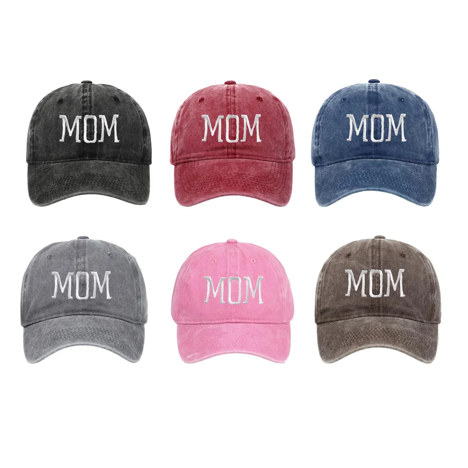 Mom Embroidered Baseball Hat Unique Mother's Day Gifts Sun Hat for Backpacking
