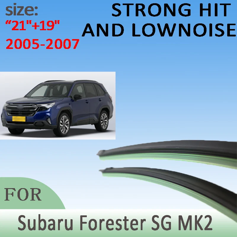 

For Subaru Forester SG MK2 2005-2007 2006 Wiper Front Wiper Blades Windshield Windscreen Window Brushes 21"+19"