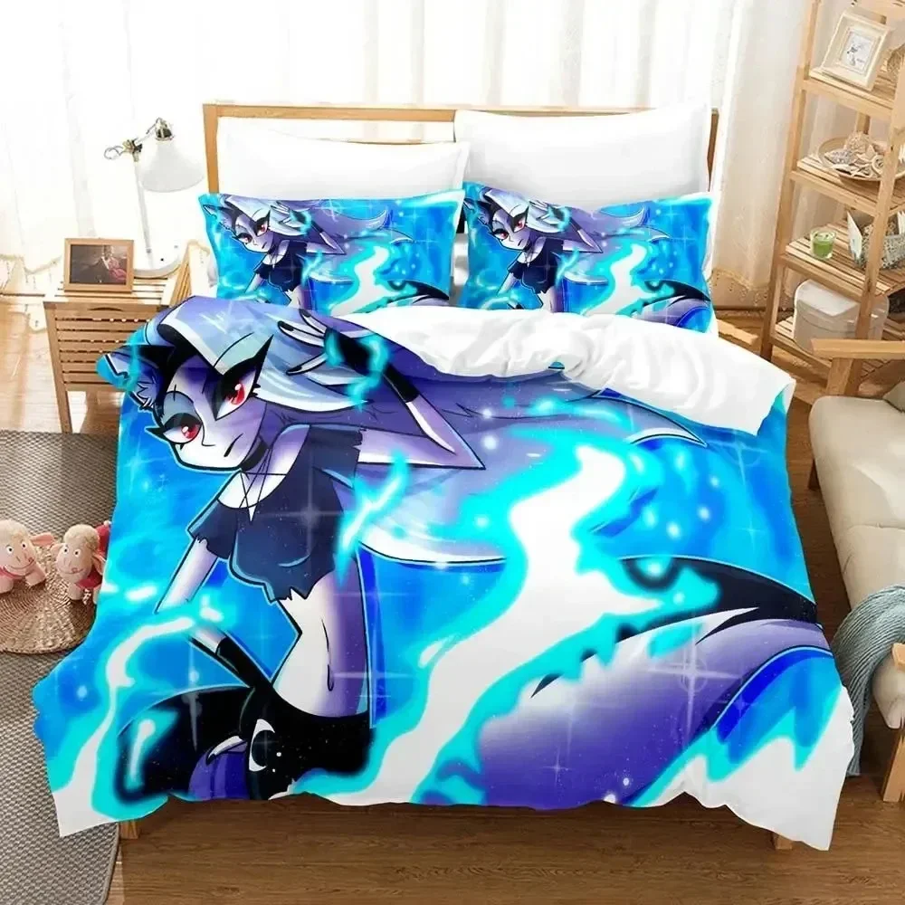 Exquisite 3D Print Anime Helluva Blitzo Boss Bedding Set Duvet Cover Bed Set Quilt Cover Pillowcase Comforter King Queen Size Bo