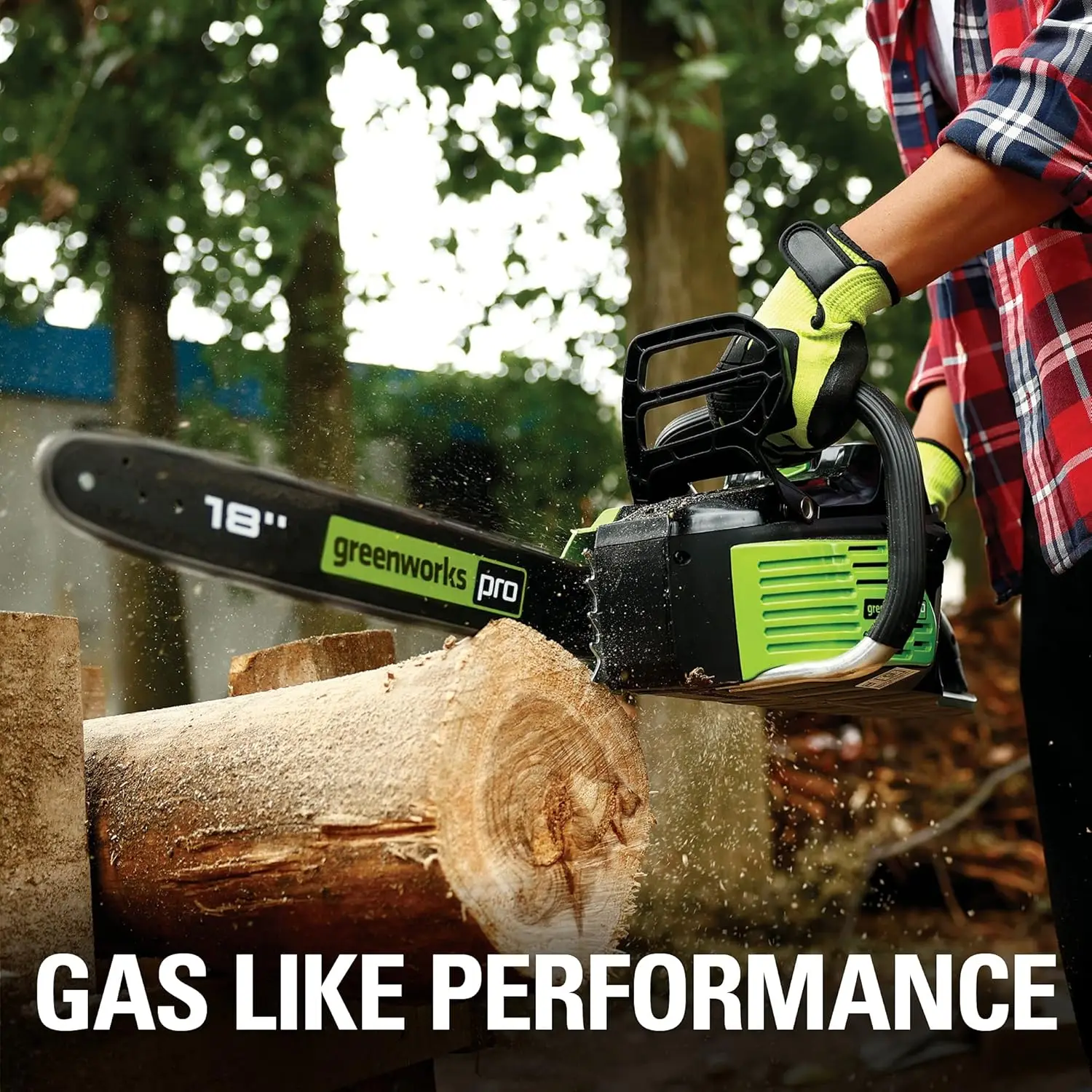 

Greenworks 80V 18" Brushless Cordless Chainsaw (Great For Tree Felling, Limbing, Pruning, and Firewood) / 75+ Compatible Tools)