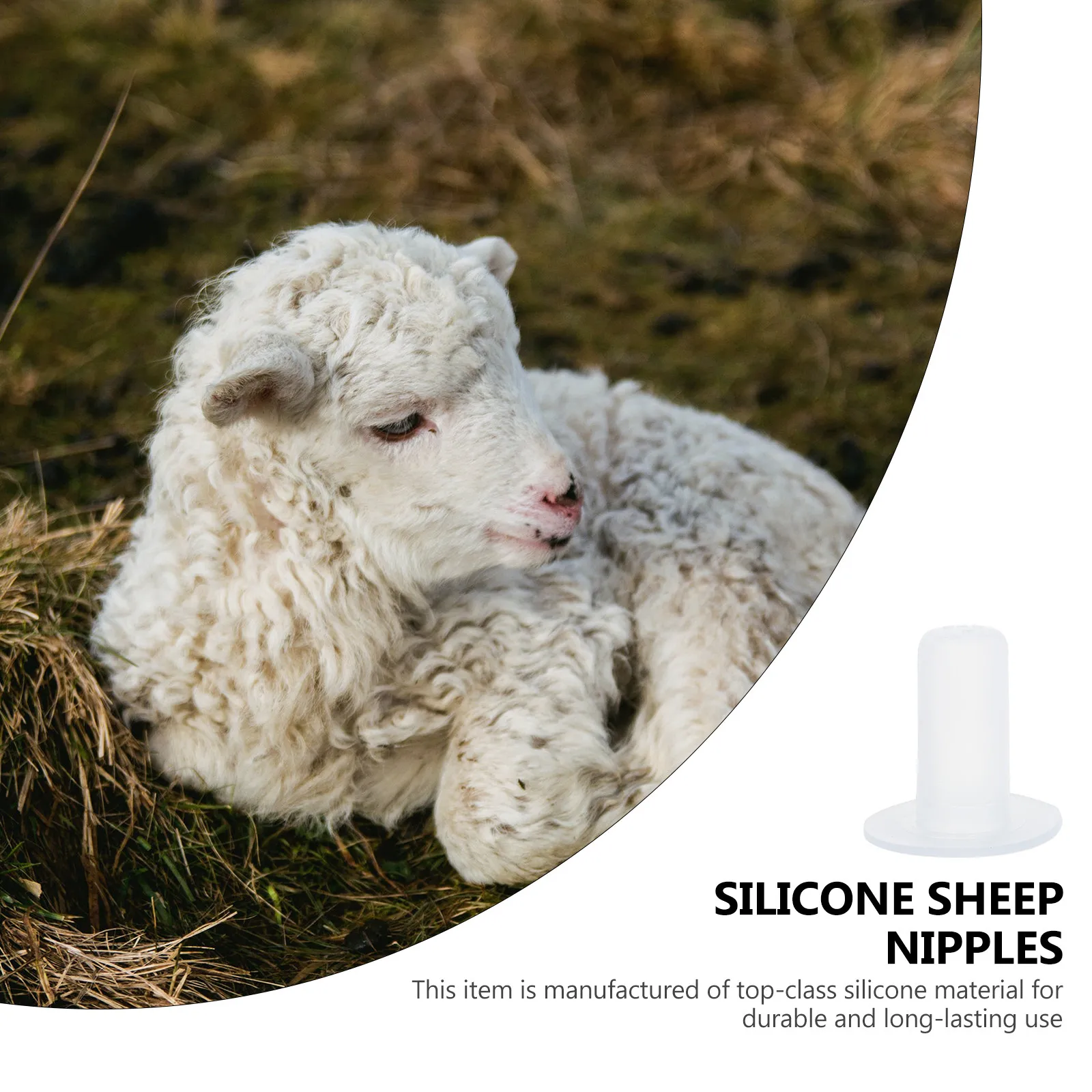

10 шт. силиконовых сосок для кормления ягнят, высокопрочные соски-пустышки для бутылочек для овец, поросят, телят, инструменты для кормления скота