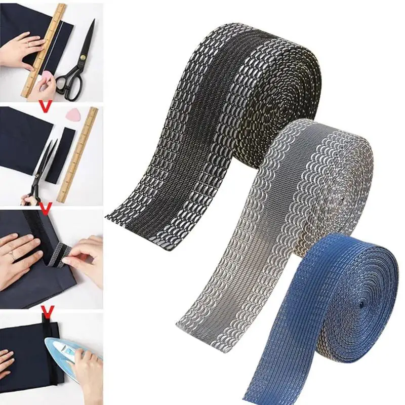 Self-Adhesive Pant Mouth Paste Pants Edge Shorten Repair   Sewing Notions & Supplies Fusible Hem Tape with High Density for Suit