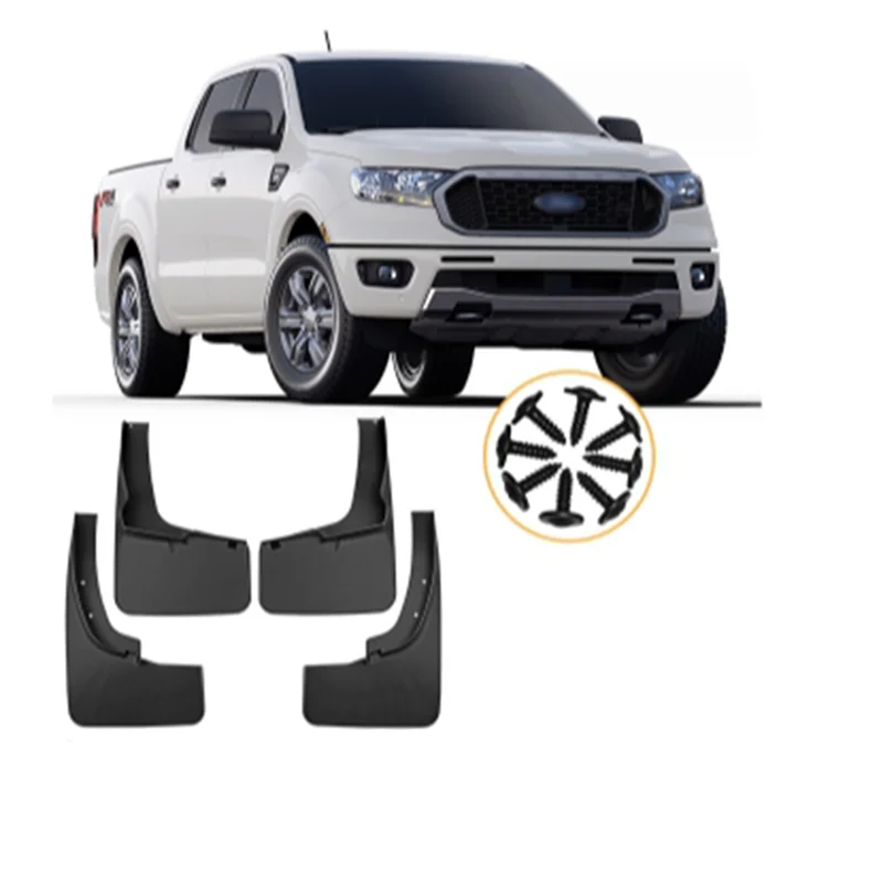 AEA6-For Ford Ranger 2019-2023 Car Mud Flaps Splash Guard Mudguard Mudflaps Fender External Cover view 5