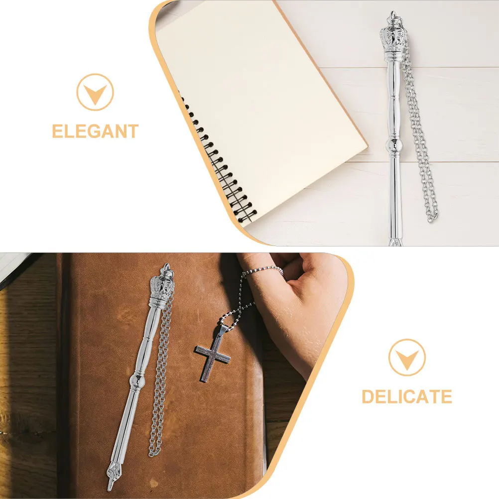 

5pcs Decorative Torah Pointer Bible Metal Jewish Reading Decorations Book Page Finger with Chain Hand for