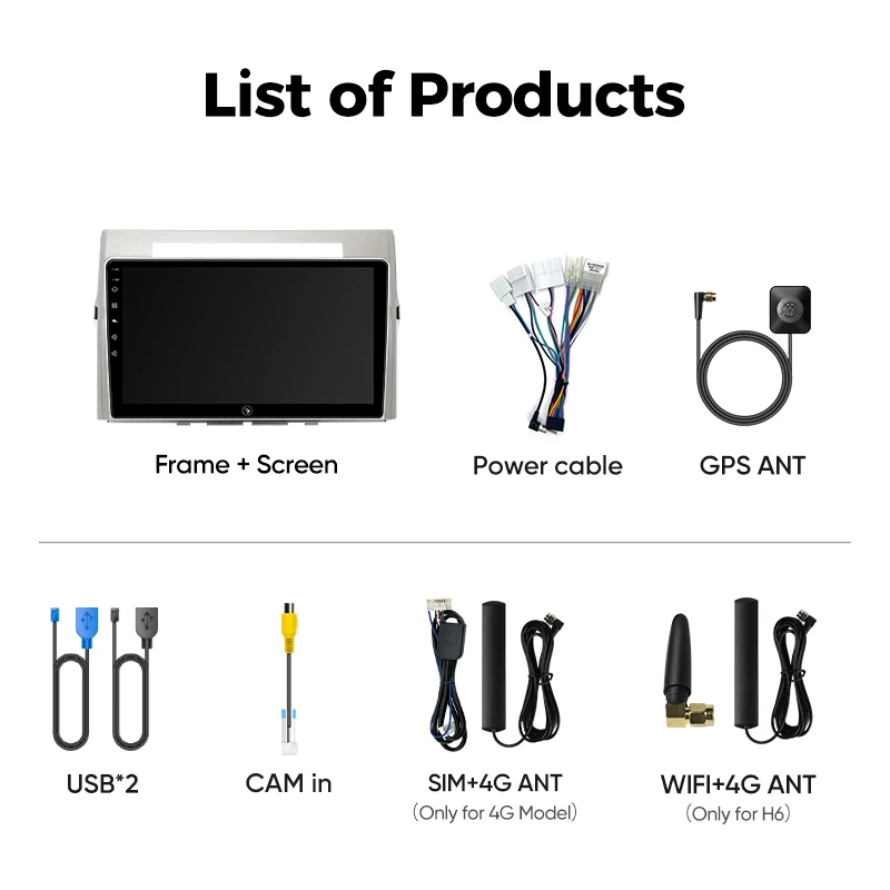 Ainavi Car Radio For Toyota Corolla Verso 2004-2010 Wireless Carplay Android auto 4G Car Multimedia Player DSP HDMI OUT 2 Din