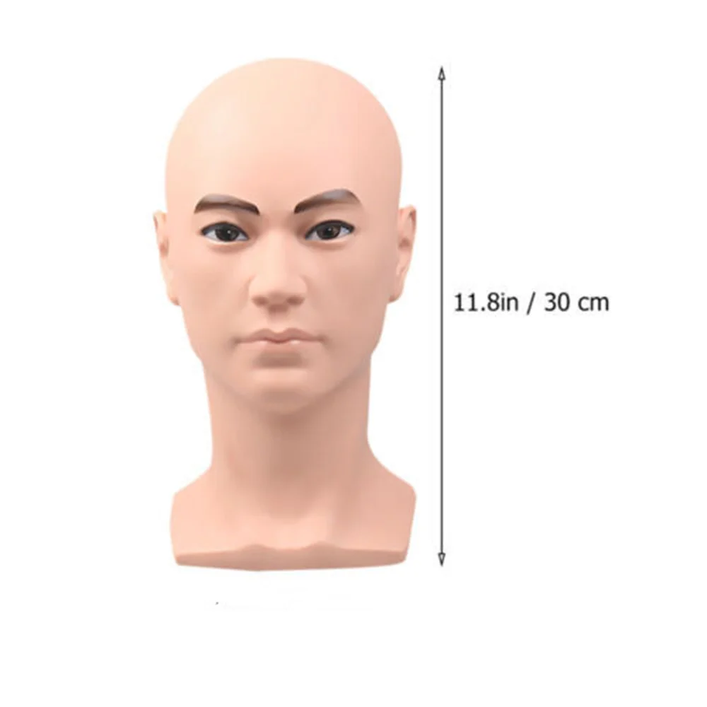 Mężczyzna głowa manekina pcv miękkiej gumy kapelusz stojak do ekspozycji okularów kapelusz peruka Scarve wyświetlacz wieszak stojący manekin Model głowy manekina — zdjęcie 4