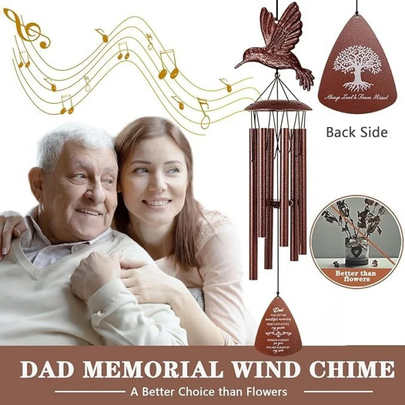 26-47 Garden Wind Chimes, Large Outdoor Deep-Tone Commemorative Wind Chimes, a Gift of Wind Chimes for Others