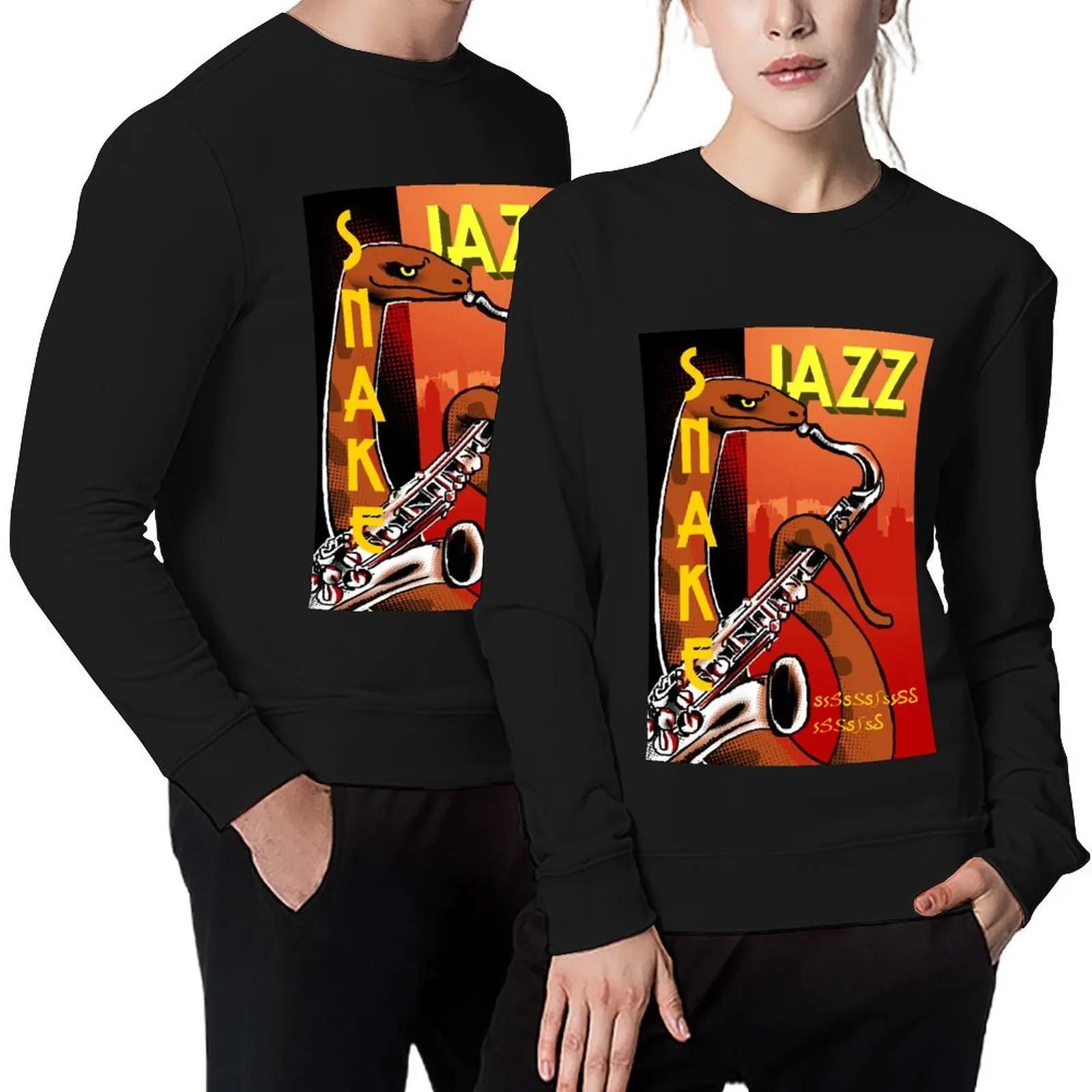 

Snake Jazz Vintage Pullover mens clothes men's sweat-shirt korean style clothes men's autumn clothes hooded sweatshirt for men