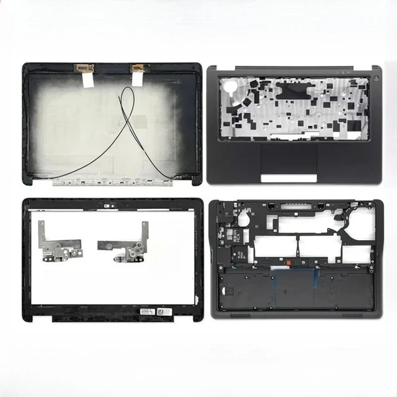 Replacement touchless cover for Latitude E7250 7250 LCD rear cover front frame hinges hand rest base lower case hinge cover