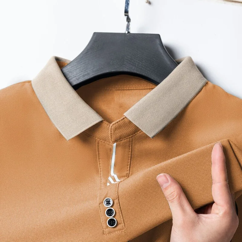 New Summer Style 2025 Men's Cotton Short Sleeve Embroidered Lapel Thin Plus Size Polo Shirts Luxury Brands Man Golf Polo Shirts