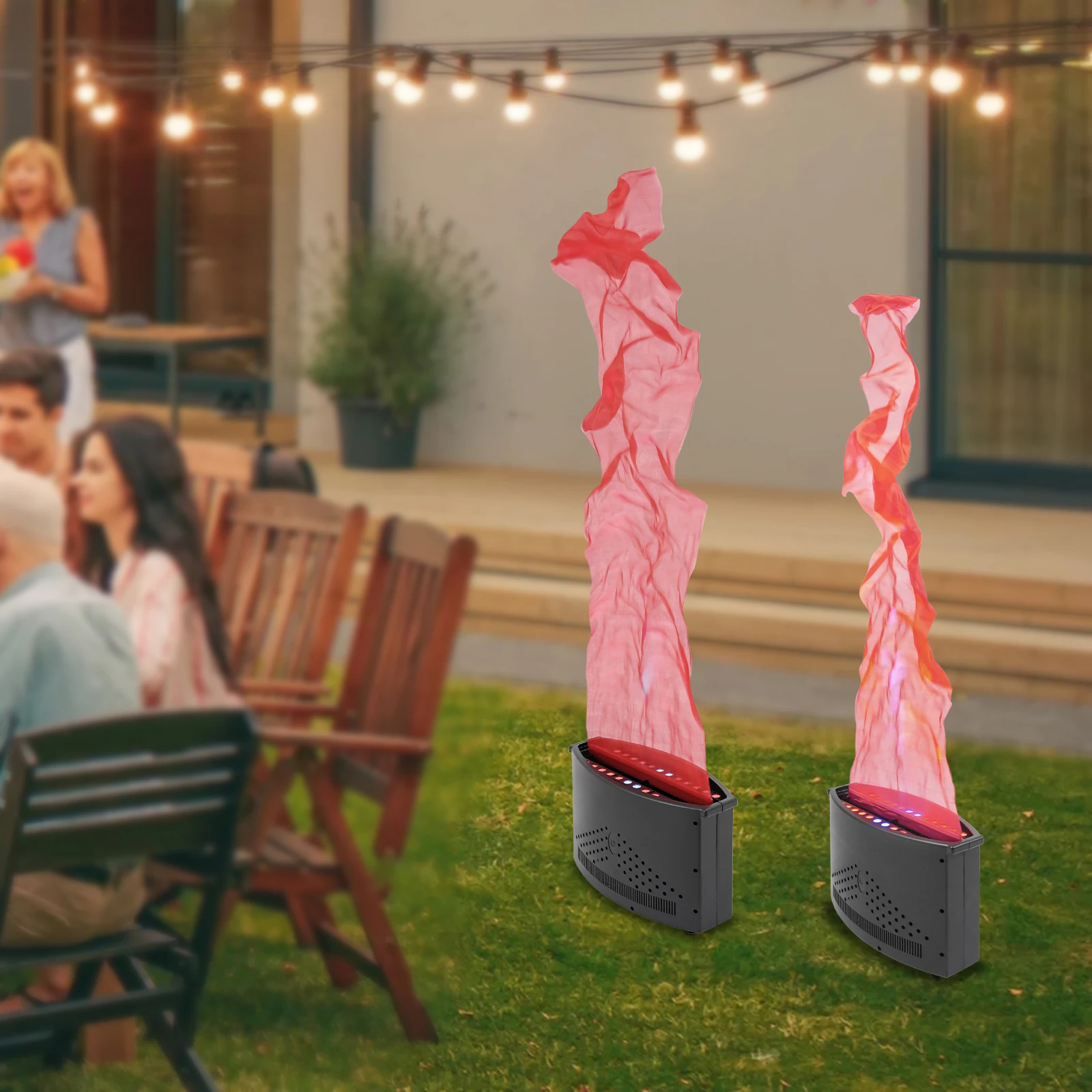 24LED  Flame Light Machine Stage Atmosphere Effect Fake Fire Flame Machine 1.5m/1.8m flame cloth