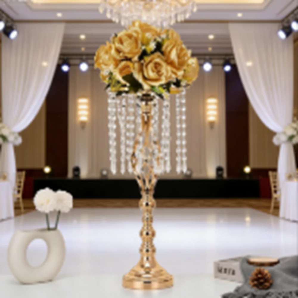 

Металлическая свадебная цветочная композиция, универсальная свадебная подставка для цветов, свадебная вечеринка, ужин, центральная часть, ресторан, декор для отеля
