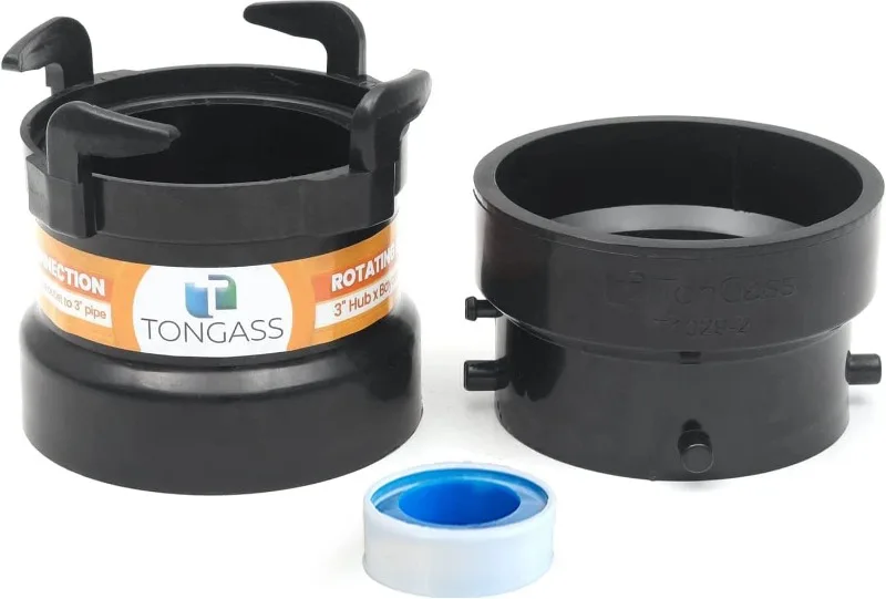 RV Sewer Connection Pro Kit, 3" Bayonet to PVC Adapter with Thread Seal Tape, Complete Waste Management Solution
