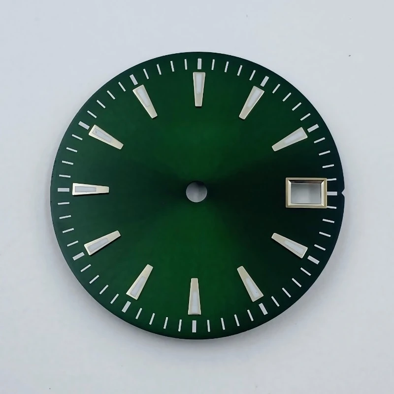 New for NH35 Dial 28.5MM Can Dial Green Luminous Mechanical Watch Modification for NH36 Literal Watch Accessories