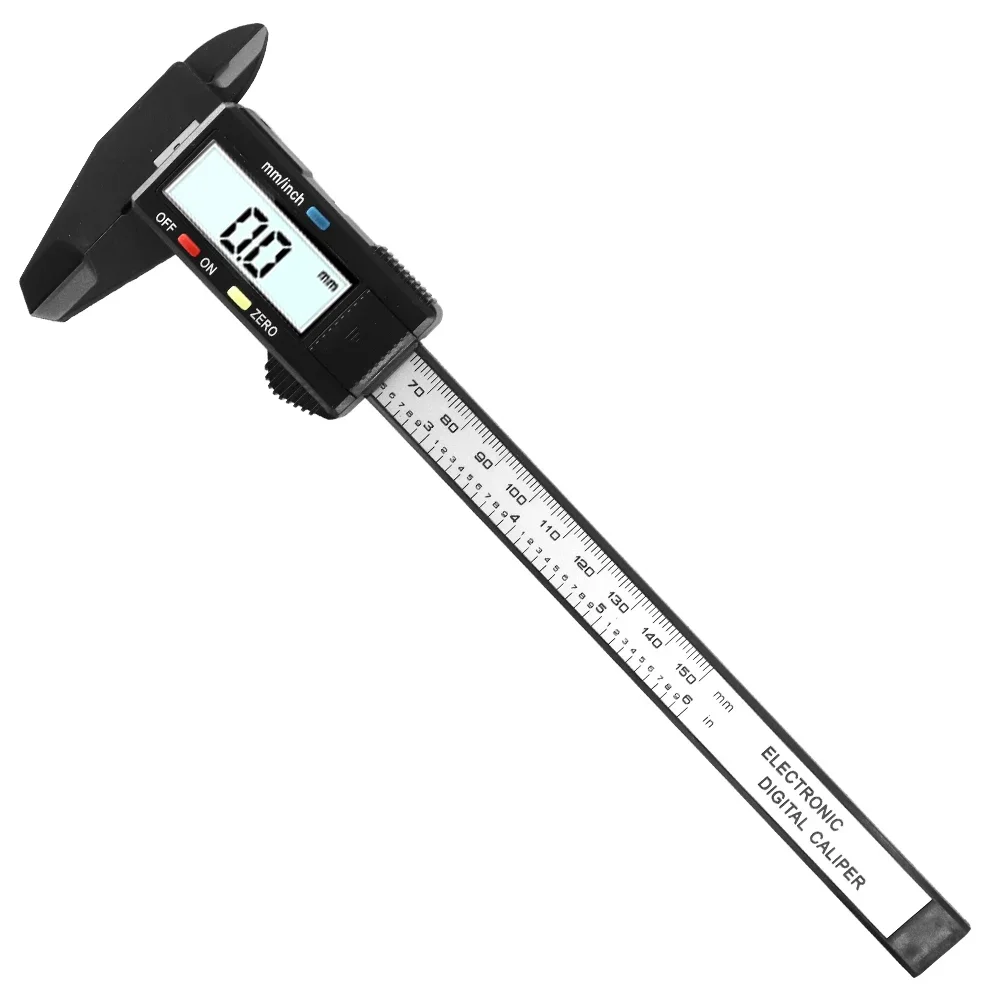 Imagem -06 - Paquímetro Vernier Plástico com Display Digital Mini Jogo de Palavras para Estudantes Ferramentas de Medição Calibrador Vernier 100 mm 150 mm