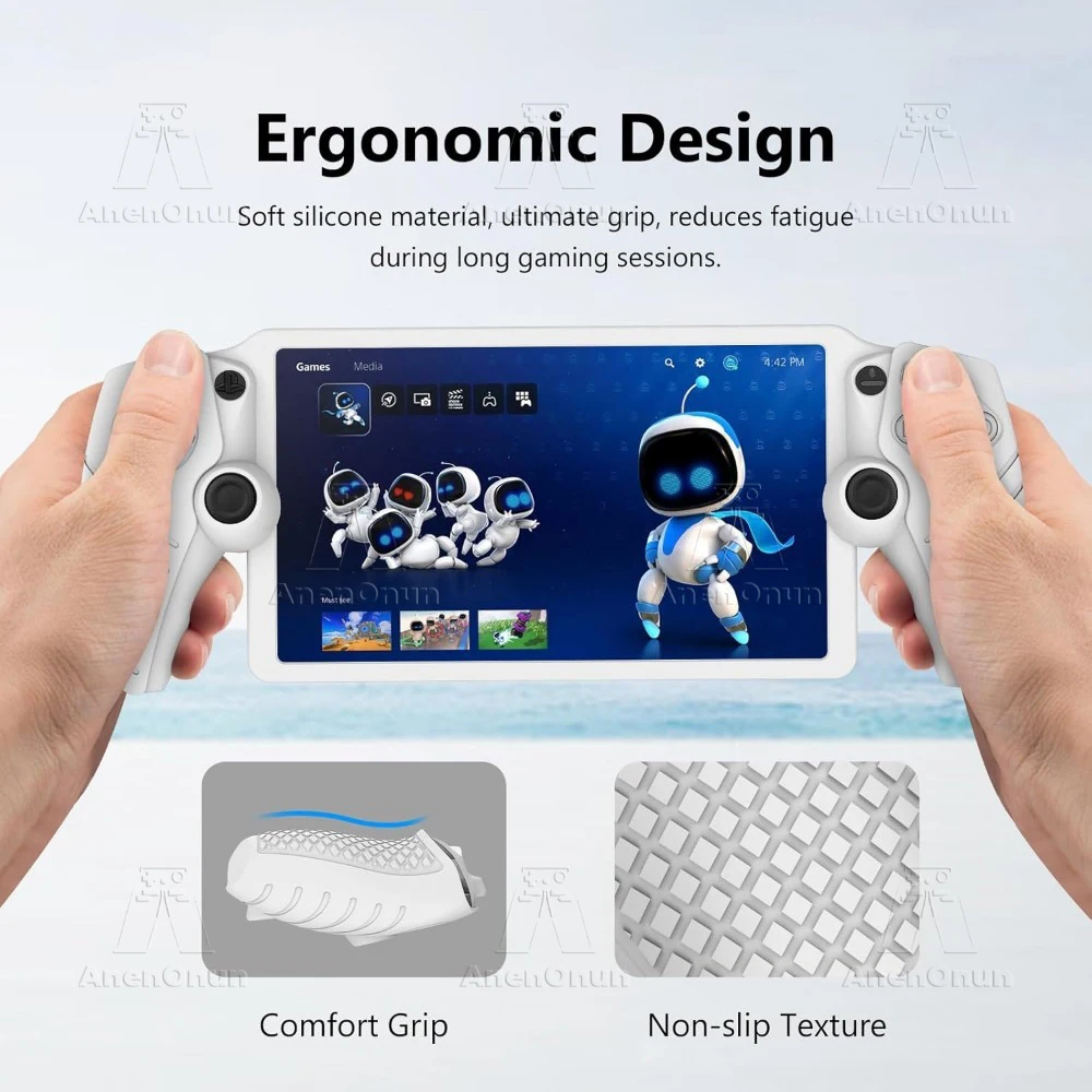 Silicone Case for PS Portal Full Cover Anti-fall Anti-scratch All-Round Protection Non-Slip Grip Durable Soft Shell Skin - White