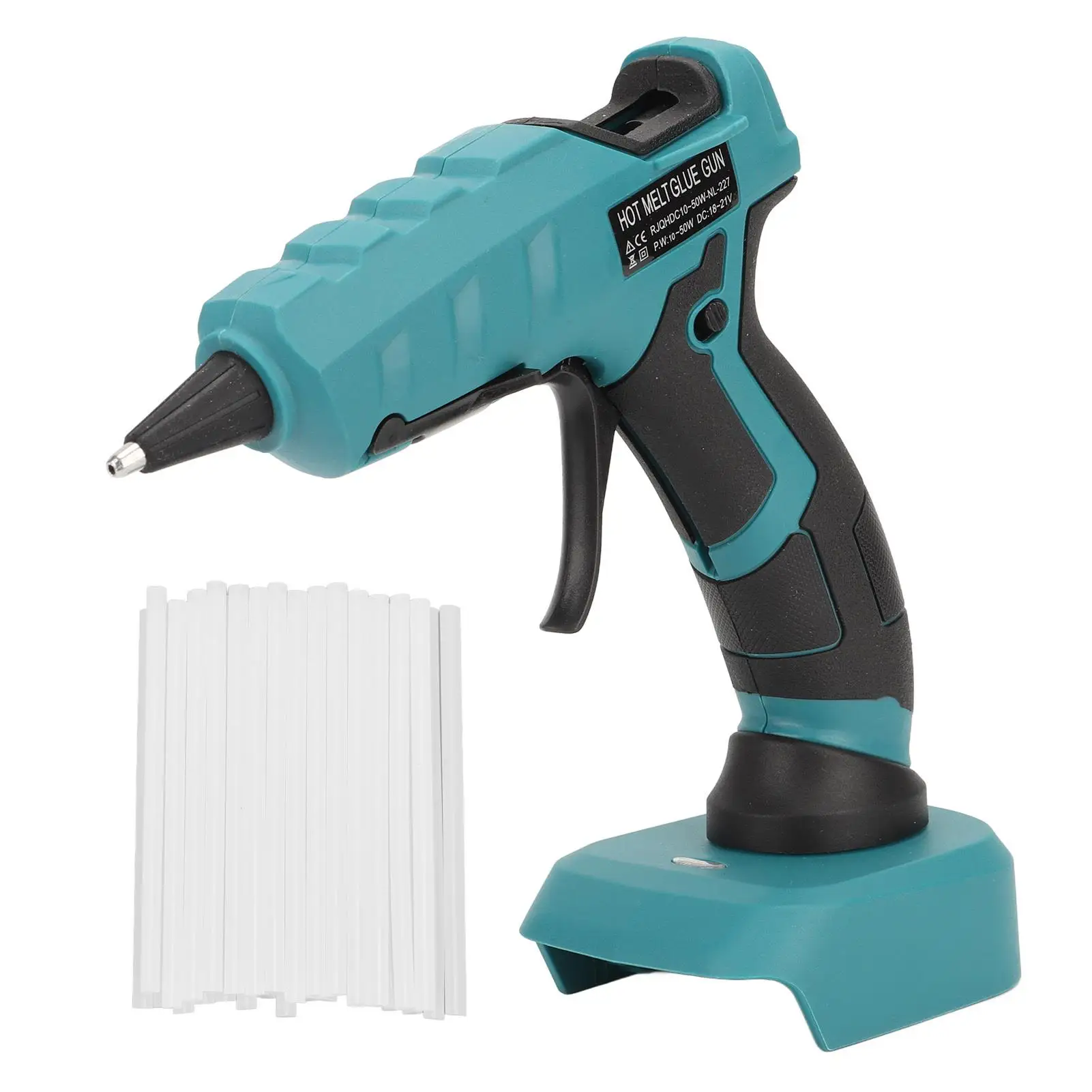 

Insulated Silicone Shell Quick Preheat Overheat Cordless 18V 7mm Glue Stick Hot Glue Kit for art