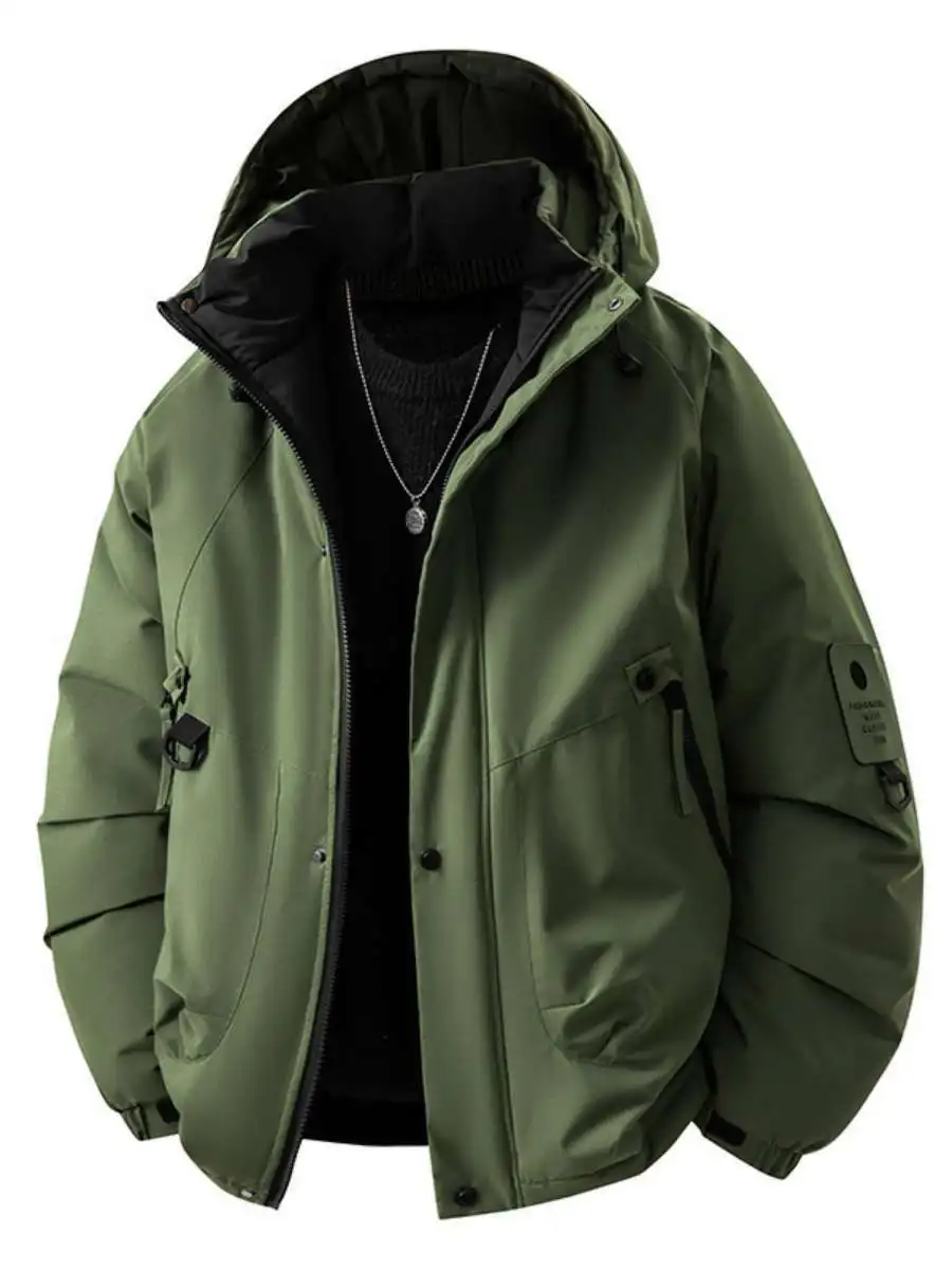 سترة قطنية جديدة من الجرافين مع تدفئة ذكية مقاومة للرياح ومضادة للماء مع غطاء للرأس دافئة للارتداء الخارجي للأزواج