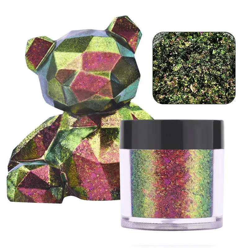 Mirror Chameleons Pigment Pearlescent Epoxy Resin Glitter Magic Discolored Powder Resin Colorant Jewelry Making Dye Tools