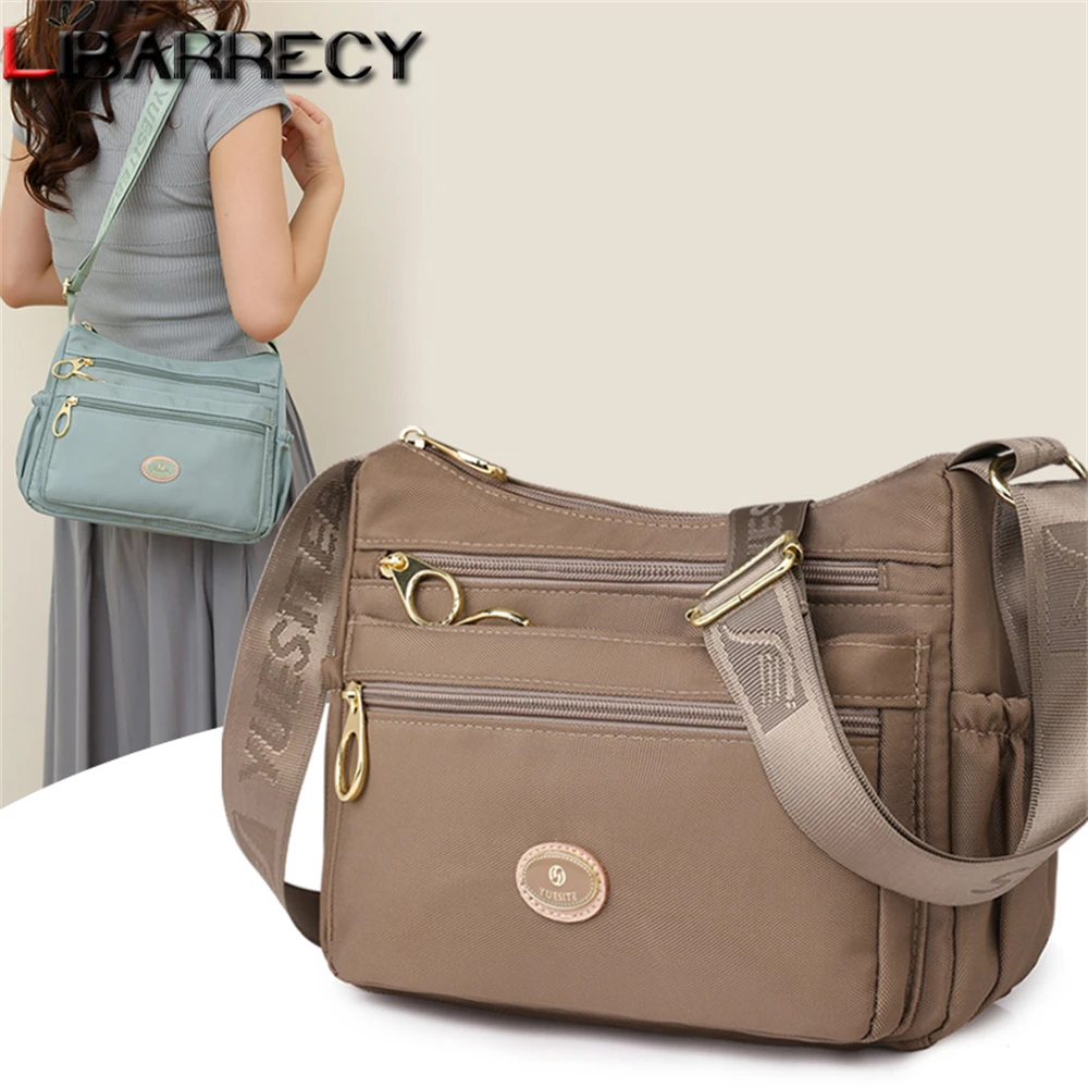 Solid Color High Quality Nylon Ladies Shoulder Bag New Small Ladies Mobile Phone Purse Fashion Women Crossbody Bags Bolso Mujer