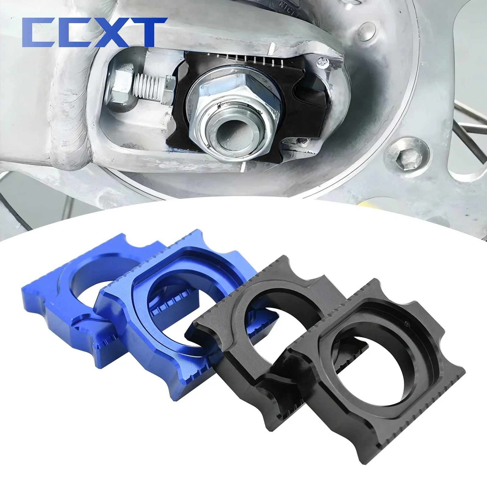 Motorbike Blue CNC Rear Chain Adjuster MX Axle Blocks For Yamaha YZ 250F 450F YZ250F YZ450F YZF 250 450 2009-2023 2022 2021 2020